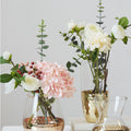 Oro Gold Glass Vase, Medium-Le Di Vita- | Le Di Vita