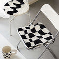 Checkerboard Cushion Seat Pad, Black & White-Le Di Vita- | Le Di Vita