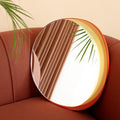 Geloo Pebble Mirror, Orange-Le Di Vita- | Le Di Vita