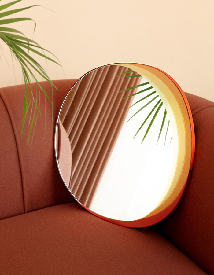 Geloo Pebble Mirror, Orange