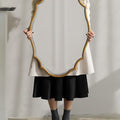 Gold Metal Pebble Wall Mirror Large-Le Di Vita- | Le Di Vita