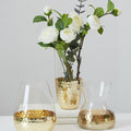 Oro Gold Glass Vase, Medium-Le Di Vita- | Le Di Vita