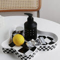 Black & White Checker Trinket Plate, Jewellery Holder, Jewellery Tray-Le Di Vita- | Le Di Vita