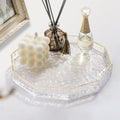 Gold & Glass Ripple Polygon Jewellery Tray, Jewellery Holder, Plate-Le Di Vita- | Le Di Vita