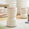 LeisureMod Modern Boyd Dressing Table Stool, Leather-Le Di Vita- | Le Di Vita