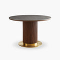 Bek Round Dining Table, Brown