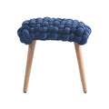 Thick Knot Dressing Table Stool-Le Di Vita-Blue-Rectangle- | Le Di Vita