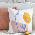 Zhurie Striped Fringe Cushion-Le Di Vita-Impressionist Face-45*45cm- | Le Di Vita