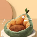 Avocado Pet Bed for Dogs and Small Cats, Green & Orange