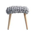Thick Knot Dressing Table Stool-Le Di Vita-Grey-Rectangle- | Le Di Vita
