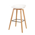 Vogue Walnut Bar Stool, White-Le Di Vita-White- | Le Di Vita
