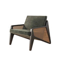 Nora Evergreen Armchair, Wood, Rattan