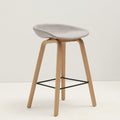 Vogue Walnut Bar Stool-Le Di Vita-Grey-Wooden leg- | Le Di Vita