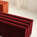 Erica Toast Ottoman, Velvet-Le Di Vita-Red- | Le Di Vita
