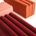Erica Toast Ottoman, Velvet-Le Di Vita-Orange- | Le Di Vita