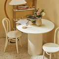 Hazel Round Dining Table, White-Le Di Vita- | Le Di Vita