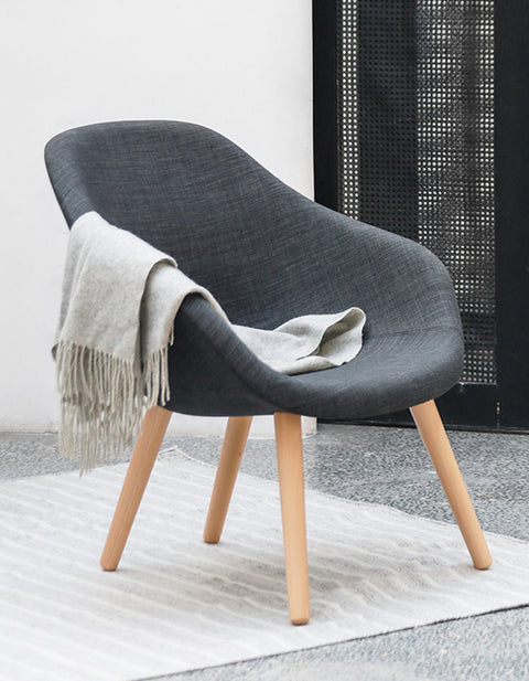 Cecilia Amos Armchair-Le Di Vita-Dark Grey-Linen- | Le Di Vita