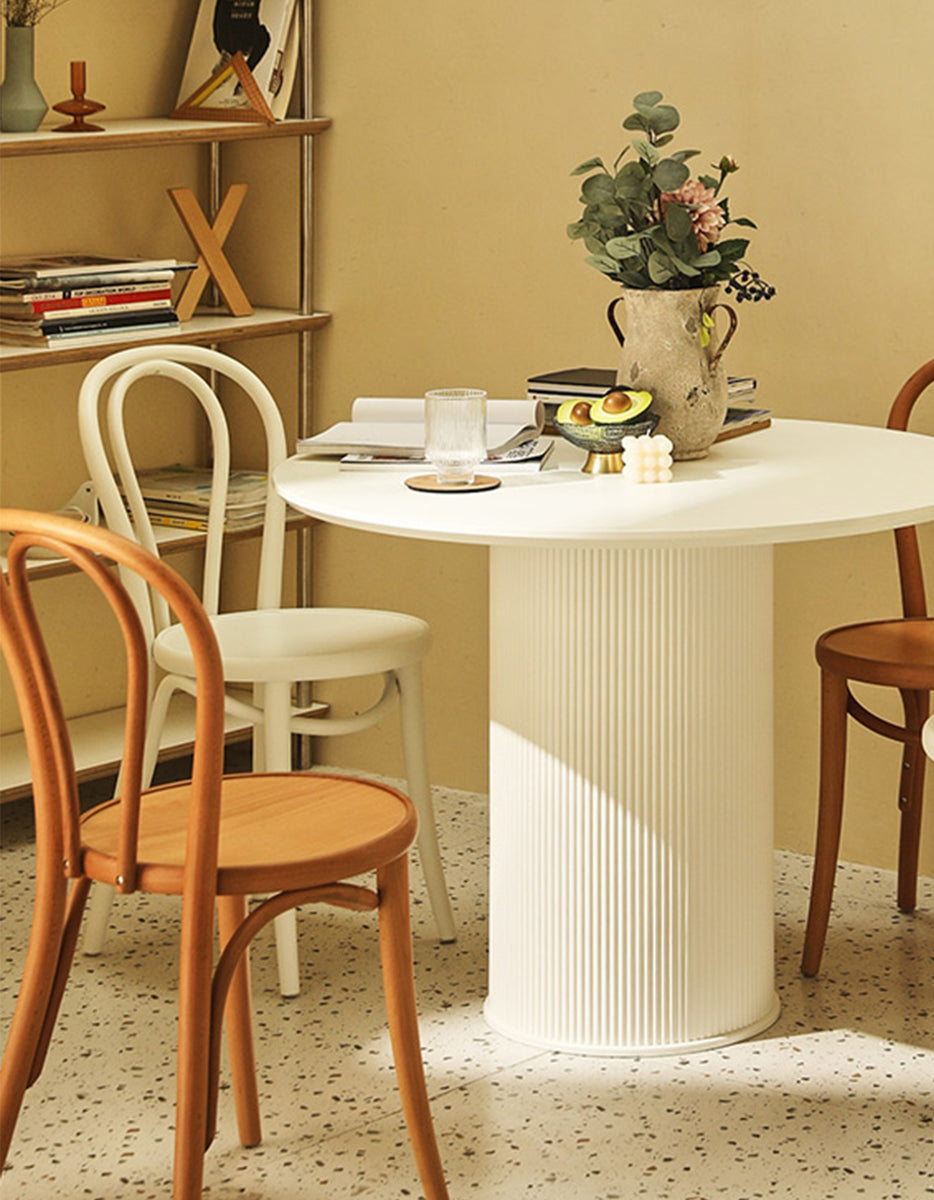 Hazel Round Dining Table, White | Dining Table | Le Di Vita