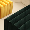 Erica Toast Ottoman, Velvet-Le Di Vita-Dark Green- | Le Di Vita