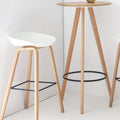 Vogue Walnut Bar Stool, White-Le Di Vita-White- | Le Di Vita
