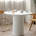 Hazel Round Dining Table, White-Le Di Vita- | Le Di Vita