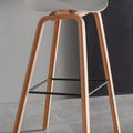 Vogue Walnut Bar Stool, White-Le Di Vita-White- | Le Di Vita