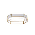 Gold & Glass Clear Jewellery Box, Glass Tray-Le Di Vita- | Le Di Vita
