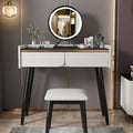 Tulip Dressing Table With LED Mirror And Stool-Le Di Vita- | Le Di Vita