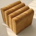 Erica Toast Ottoman, Linen-cotton-Le Di Vita-Yellow- | Le Di Vita