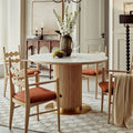 Bek Round Dining Table, White