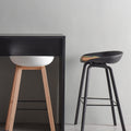 Vogue Walnut Bar Stool, White-Le Di Vita-White- | Le Di Vita