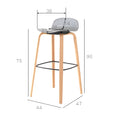 Lole Walnut Bar Stool-Le Di Vita- | Le Di Vita