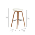 Vogue Walnut Bar Stool, White-Le Di Vita-White- | Le Di Vita