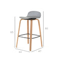 Lole Walnut Bar Stool-Le Di Vita- | Le Di Vita