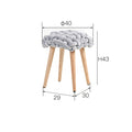 Thick Knot Dressing Table Stool-Le Di Vita- | Le Di Vita