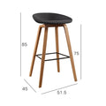 Vogue Walnut Bar Stool-Le Di Vita- | Le Di Vita