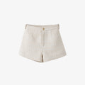 Checked Tweed Mini Shorts