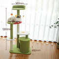 Kyali Cat Tree, Cat Climber, Coral Fleece-Le Di Vita-Green-XL (126cm)- | Le Di Vita