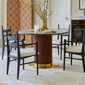 Bek Round Dining Table, Brown