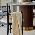 Bek Round Dining Table, Brown