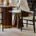 Bek Round Dining Table, Brown