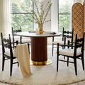 Bek Round Dining Table, Brown