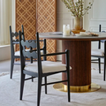 Bek Round Dining Table, Brown
