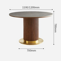 Bek Round Dining Table, Brown