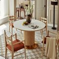 Bek Round Dining Table, White