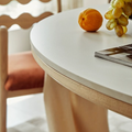 Bek Round Dining Table, White