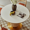 Bek Round Dining Table, White