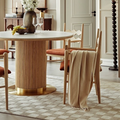 Bek Round Dining Table, White