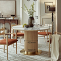 Bek Round Dining Table, White