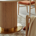 Bek Round Dining Table, White